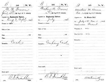 M.W. Brown service data