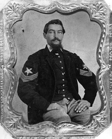 Sam Bloomer, Color Sergeant, 1st Minn Infy (1862, Minn Hist Society)