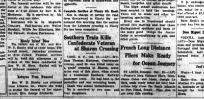 Behind Aotw » Blog Archive » Southern Train Kills Confederate Veteran