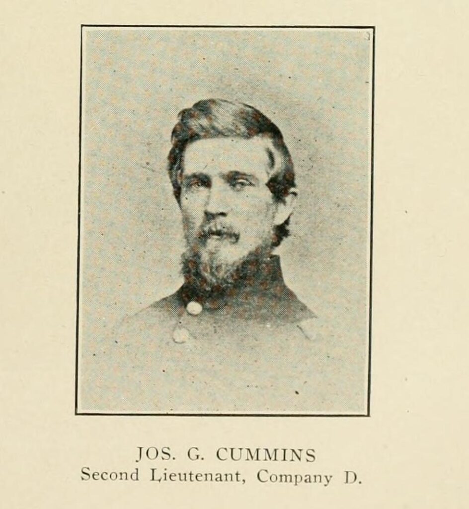 behind AotW » Blog Archive » Jos. G. Cummins 2nd Lieutenant, Company D.