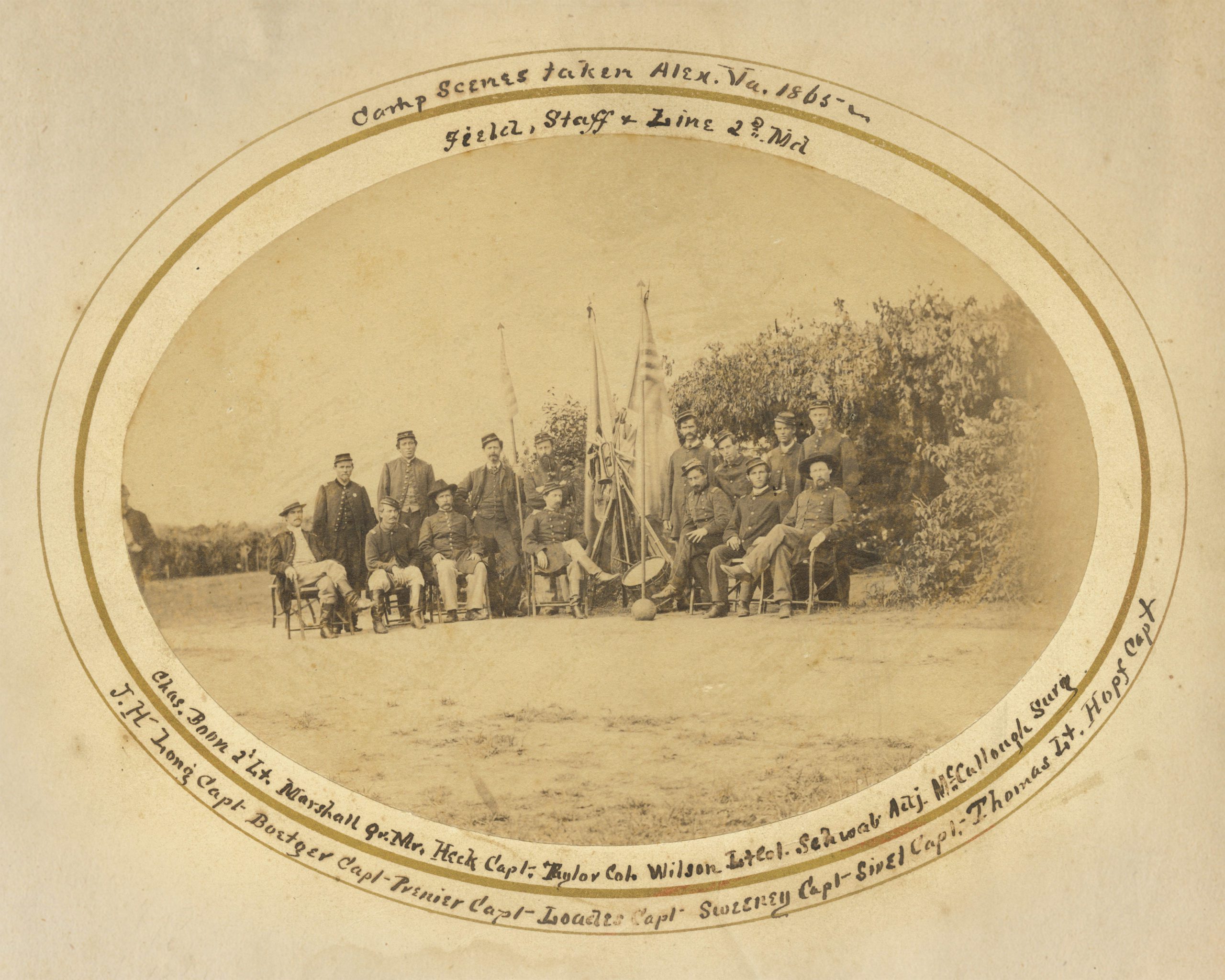 2nd Maryland Infantry (US) field, staff, & line officers (1865)