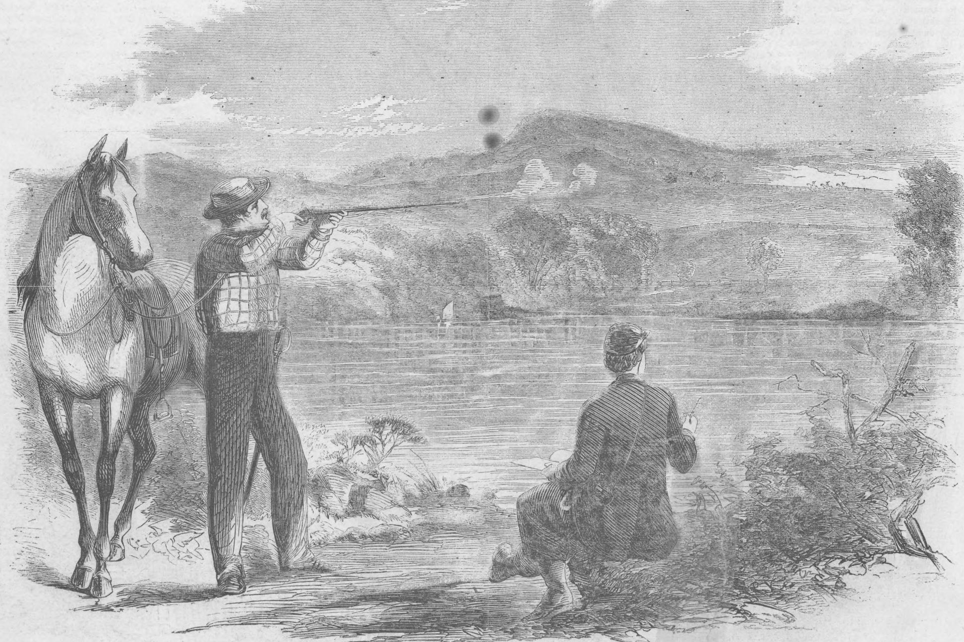 Major Knipe Winging a Secessionist (1861)