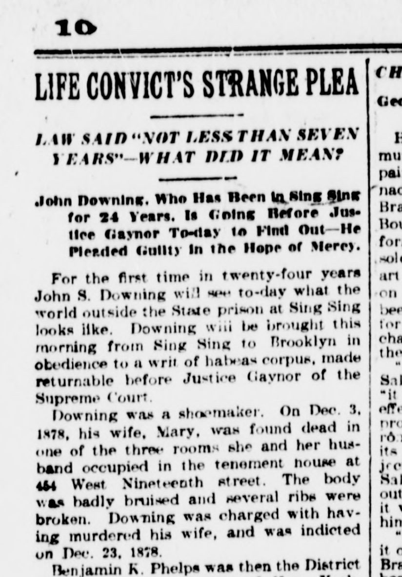 John S. Downing pardoned (1904)