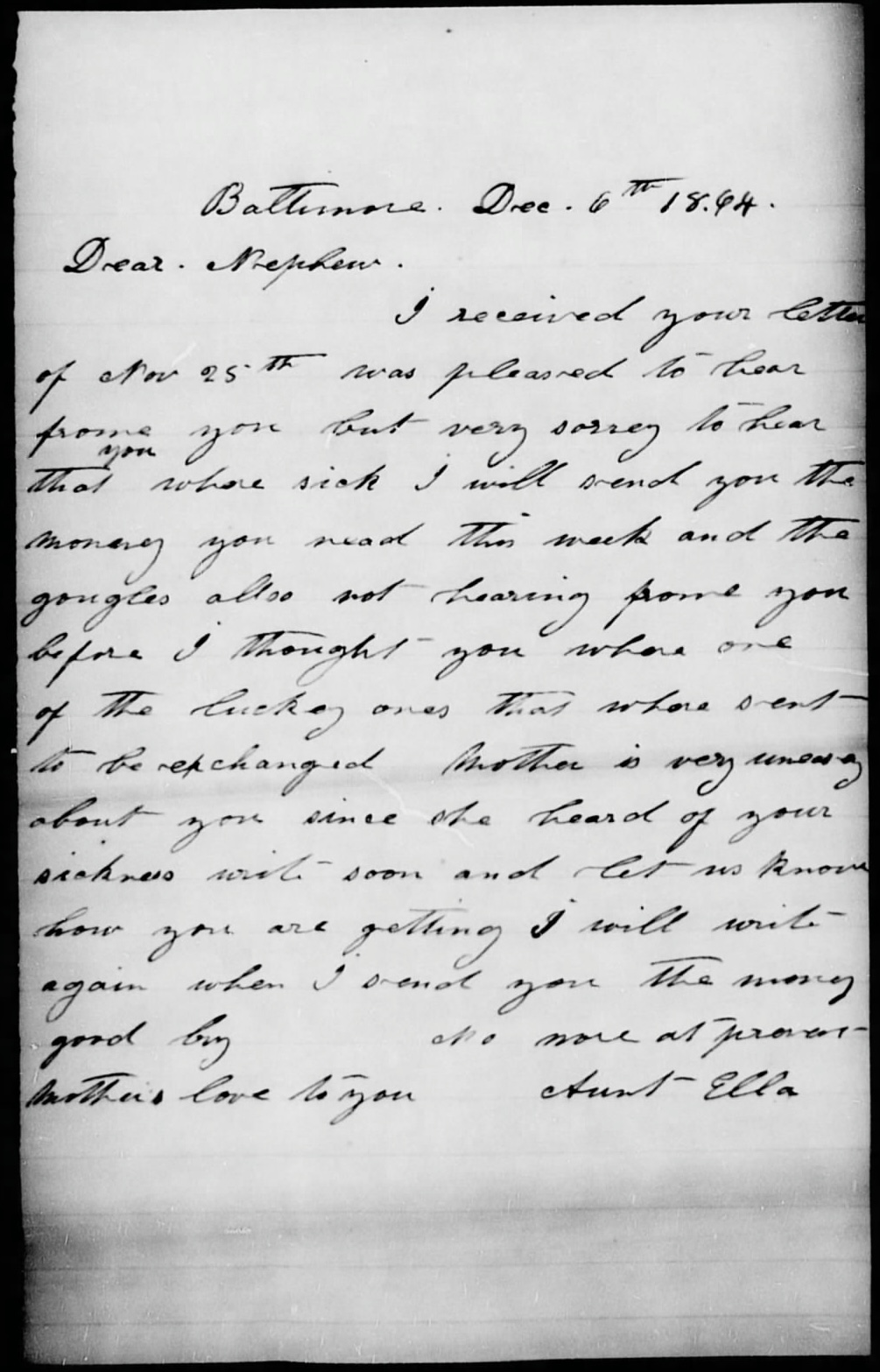 Mother is very uneasy about you