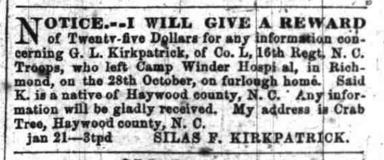 I will give a reward of twenty-five dollars